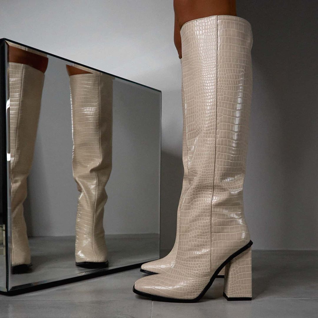 OZRA - Bottes hautes simili cuir